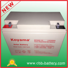 12V 50ah Deep Cycle Gel Batterie solaire pour système solaire